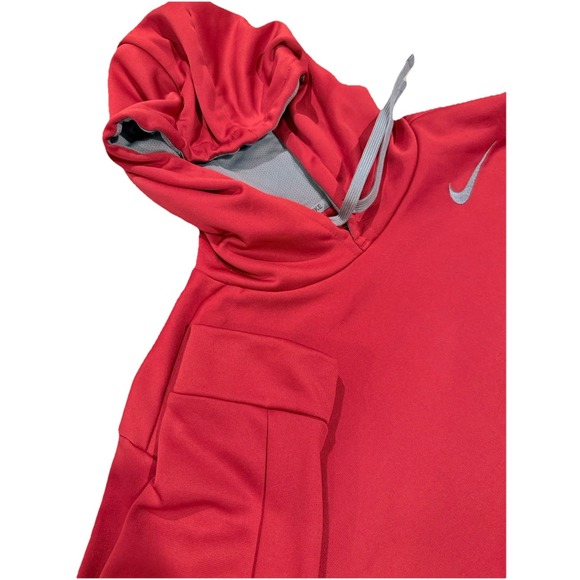 Nike Therma-Fit Red Gray Pullover Fleece Hoodie‎ Size XL - Picture 1 of 9